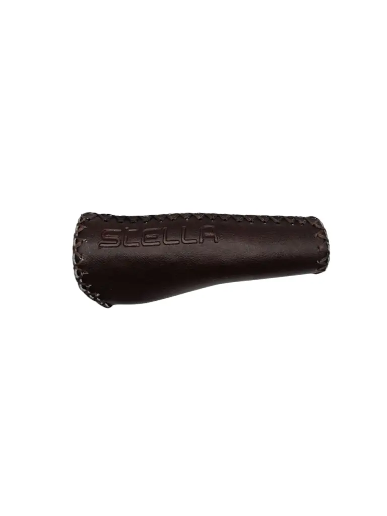 [45247] Handvat Stella leer 135mm donker bruin links