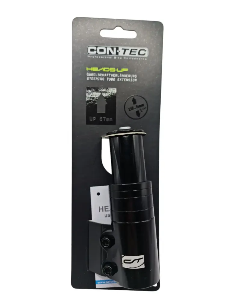 [42089] Contec A-Head 1 1/8" black stem adapter