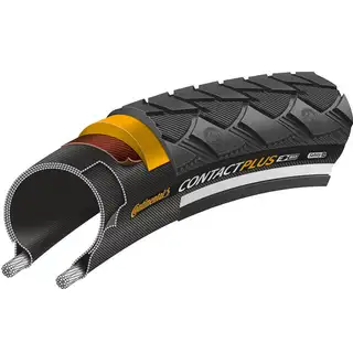 [55505] Buitenband Continental btb Contact Plus 28 x 1.60 zwart reflecterend