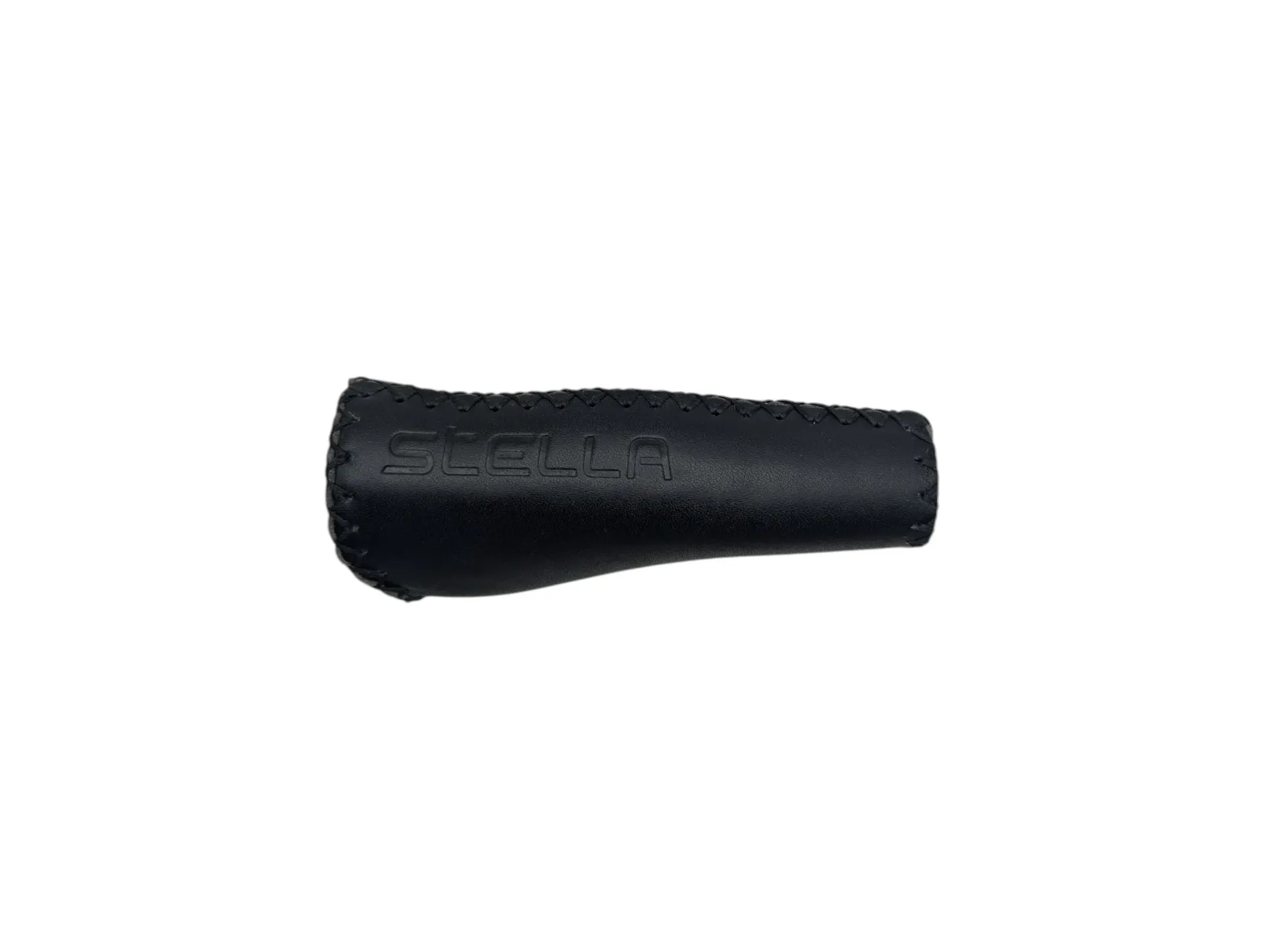 Handvat Stella leer 135mm links zwart