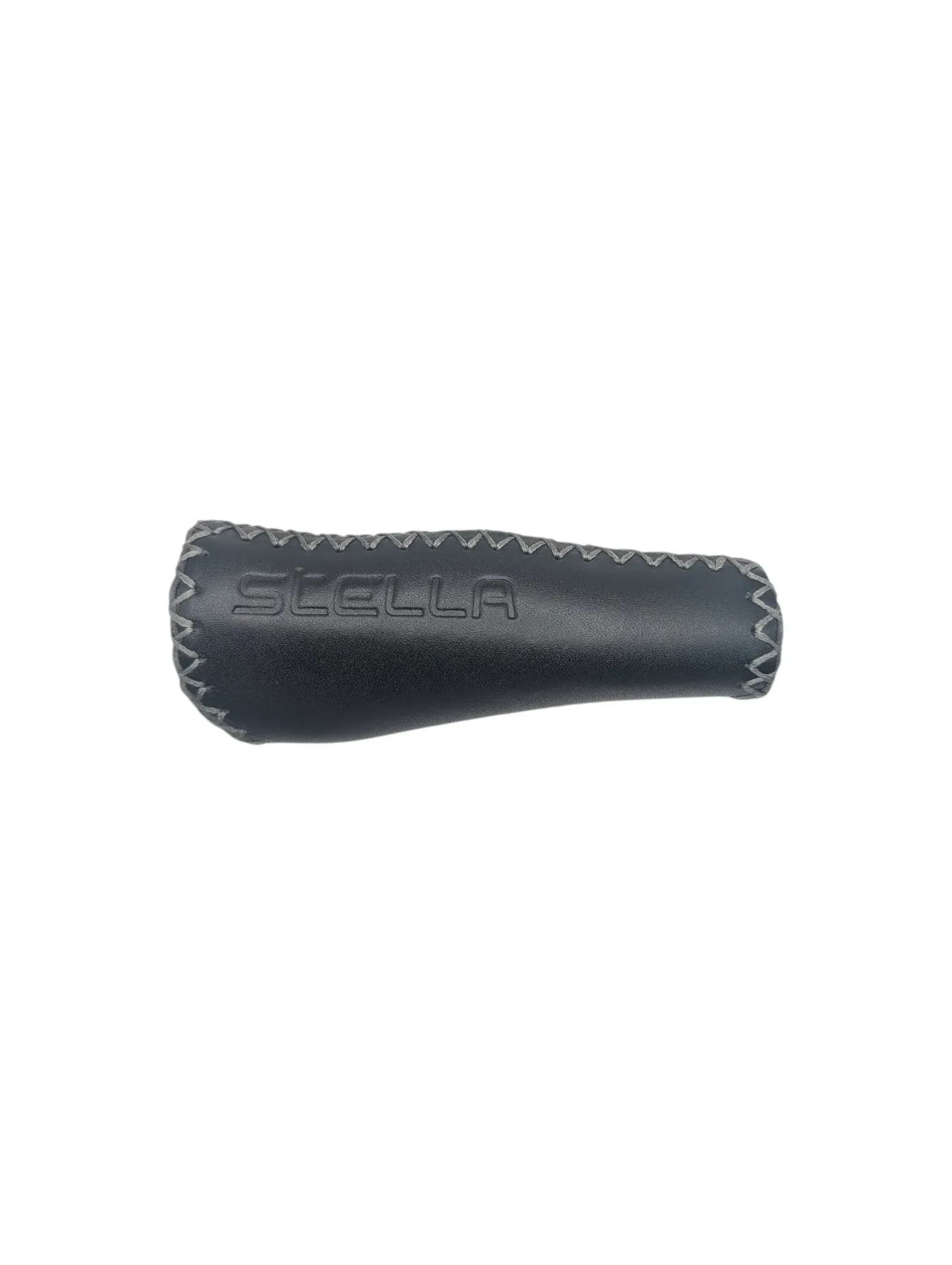 [55610] Grip Stella leather 135mm left black with dark grey stitching