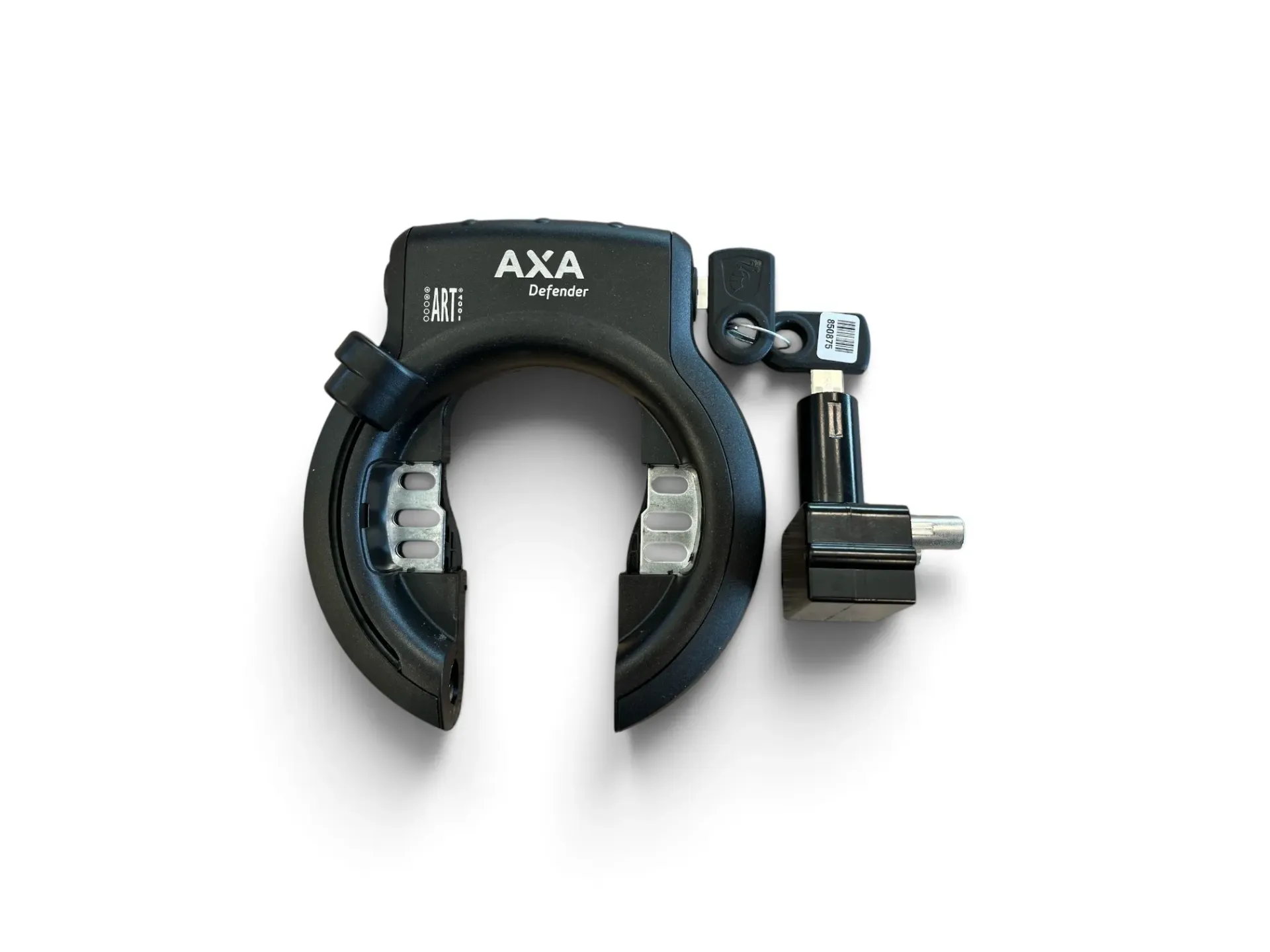 Ringslot AXA Defender zwart mat met accuslot Phylion GX20 Amslod