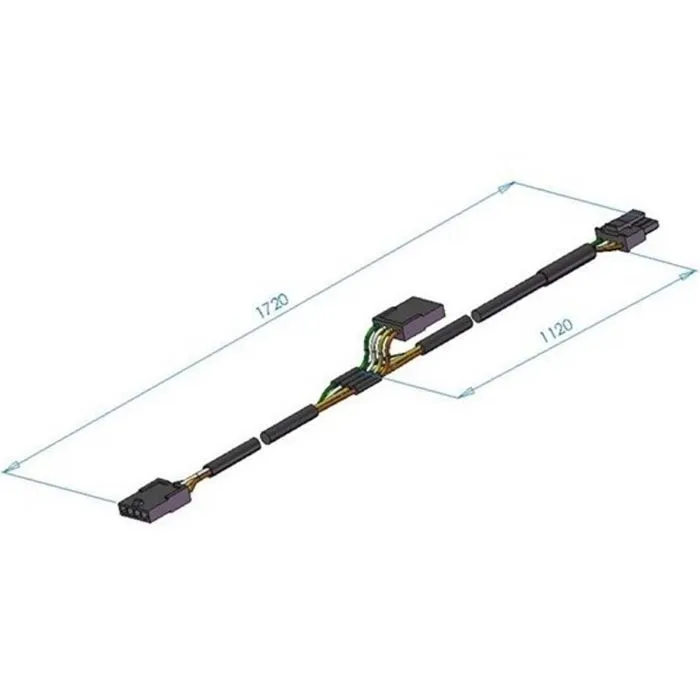[55392R] Kabel Splitter Batavus / Koga / Sparta CU3 display/TMM sensor/accudocking 4-polig